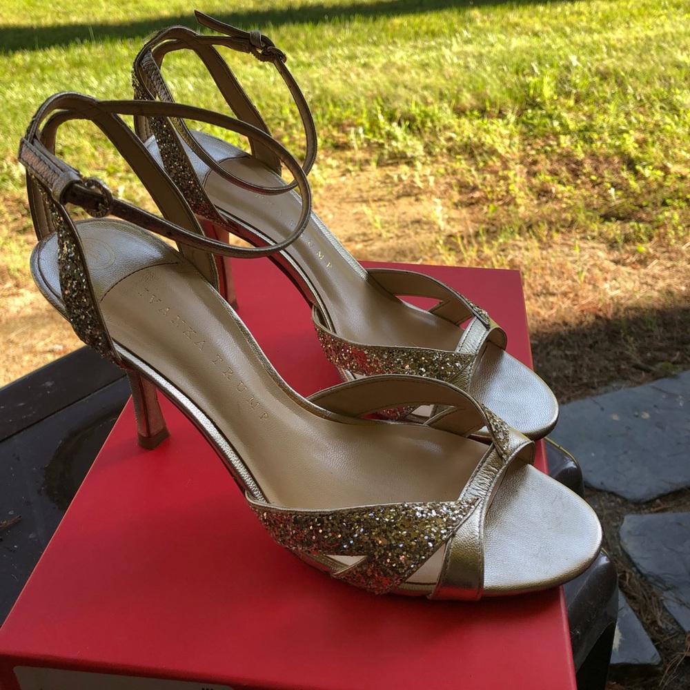 Gold Glitter Heels